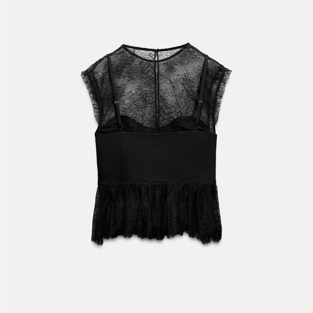 Zara lace bustier top